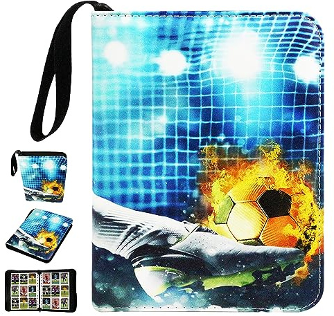 Karten Sammelalbum für Fußball, 900 Taschen, Trainer Sammelkartenalben, 9 Taschen 50 Seiten (Fußball-S-L)