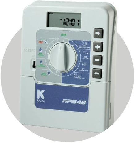 Suinga Programador de Riego RPS46 6 zonas Interior K-Rain | Riego Automático para Jardín | Temporizador de Riego Eléctrico