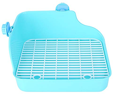 Srliya Quadratische Kleintiertoilette für Kaninchen, Chinchilla, Meerschweinchen, Perfektes Käfigzubehör für Ihr Haustier, Grün