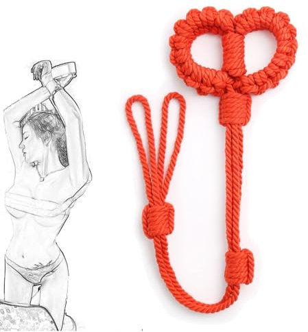 BUKYYY Deluxe Bondageseile Bondage Seil SM Handschellen Handcuffs Sex mit Leine Ketten Fesseln Set Weiches Baumwollseil Fesselseil BDSM Fesselspiele Requisiten Sex Spielzeug für Paare Extrem