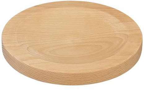 SeleXions Rundes Wiegebrett aus geöltem Buchenholz, ohne Messer, 24cm Durchmesser