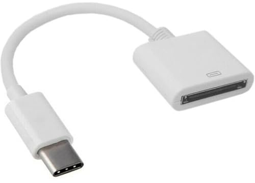 for Apple 30pin Female to USB 3.1 Type-C USB-C Sync Data Charging Adapter Cable Cell Phone OTG Adapters USB Cables Accessories, White 30 Pin to USB C