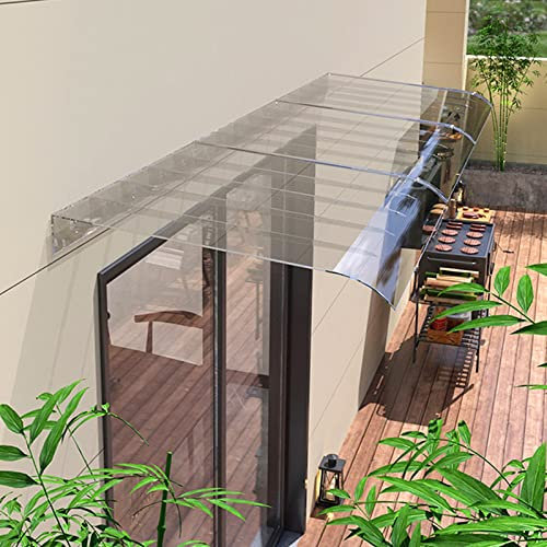 Unsichtbare Tür Fenster Garten Vordach Terrasse Veranda Markise Regenschutz Abdeckung mit UV-Schutz Polycarbonat (50 x 100 cm/20 x 39)