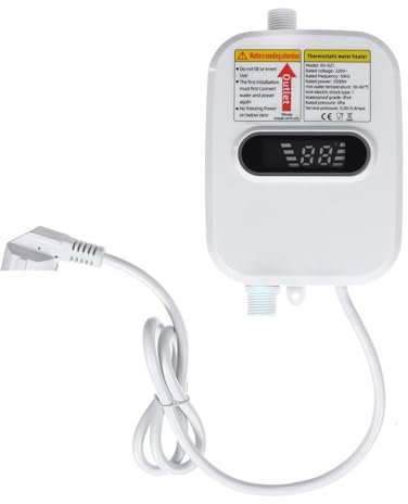 OUTFYT Chauffe-Eau, 3500W Électrique sans Merci Mini Chauffe-Eau Instantané Salle De Bain Robinet Robinet Chauffage 3 Secondes Chauffage Instantané éConomisez De L'éNergie Et du Temps