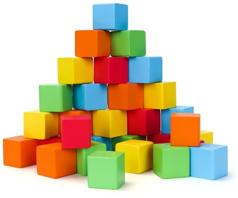 GOMEINA Bausteine für Kinder ab 1-2-3 Jahr: Lernspielzeug ab 1-2-3-5 Jahr Spiele 30 Stück Holzbausteine mit Zahlpuzzle, Kinder Spielzeug 12-18 Monate mit Aufbewahrungsbeutel Geschenk ab 1-3 Jahr