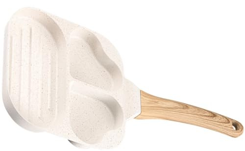 CIYODO Poêle à Crêpes Avec Poignée Déjeuner Poêle à Œufs Antiadhésive Pratique Et Sûr Pour Cuisine Quotidienne