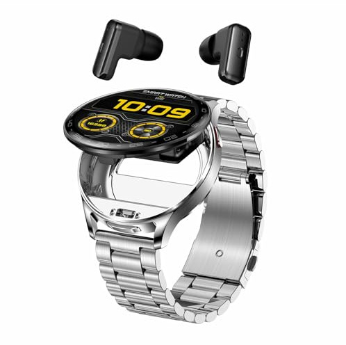findtime Montre Connectée Homme 1.39''avec Ecouteurs sans Fil Bluetooth TWS intégré Bluetooth sans Fil Casque Intégré Montre Sport Homme Smartwatch Bracelet en Silicon