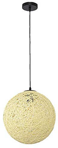 LMRJHAZM Nordic Creative Hängelampe aus Bambus, Rattan und Hanque Globes E26/E27, für Restaurant, bunte Hängelampe, Kronleuchter, Küche, Deckeninsel