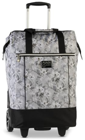 Punta® Einkaufstrolley Big Wheel 40L | großer & Stabiler Einkaufsroller mit XL-Rädern | leise & leichtgängig | Einkaufstrolley modern & vielseitig für Einkauf & Transport – hellgrau/Graubraun