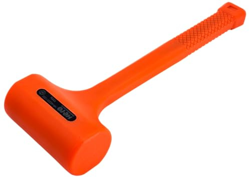 HERO Schonhammer 2300g | rückschlagfrei | Ø 70 mm Hammer – Professional Ausbeulhammer mit PU-Ummantelung, Stahlschrot-Füllung, Profi Gummihammer Kunststoffhammer (Premium-Line) für Blechbearbeitung