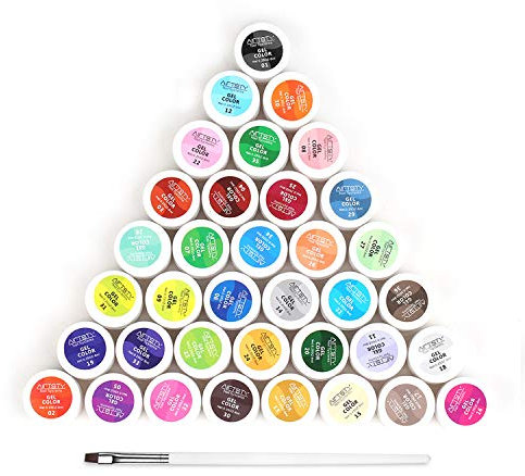 Pintauñas gel,5ml Gel Uñas 36 colores del Esmalte de Uñas UV/Lámpara Led Gel de uñas Kit Pintauñas Permanente gel Painting Uñas