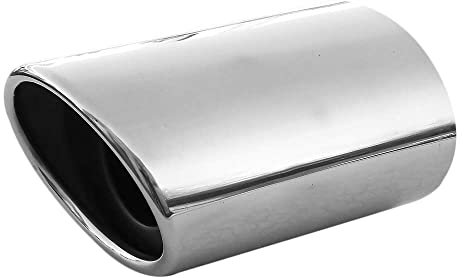 Auspuffblende Endrohr Auspuff Universell Schalldampf Edelstahl Oval bis 53mm Chrom AutoHobby