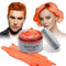 Haartönung Temporäre Haarfarbe 4,23 Onzas, Crema instantánea para el cabello Mud Natural Hair Pomade, Hombres mujeres Estilo tono de cabello cera, cera de cabello para la fiesta cosplay (Naranja)
