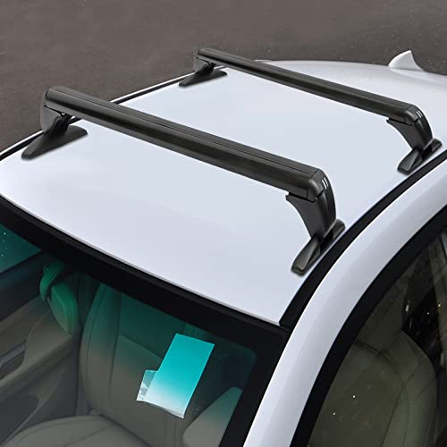 Dachgepäckträger, 2 Stück Universal Dachträger Auto-Dachträger, für 4-Oder 5-Türige Autos, 75kg Tragkraft, Verdicktes Material Einfache Installation, 1m, Schwarz