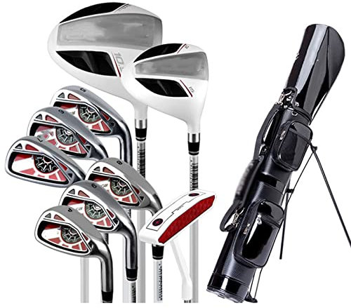 Golfschläger-Komplettset für Anfänger, Herren-Golf-Komplettset, Golf-Standard-Balltasche, Carbonschaft, 9er-Pack mit Standbag