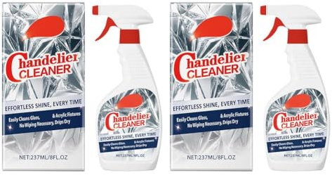Chandelier Cleaner Drip Dry Spray, No Wipe Spray Away Dust Remover, Streak-Free Cleaning Spray, Effortless Clean Finish on Crystal and Glass