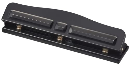 1InTheOffice Adjustable Hole Punch, 3 Hole Punch 10 Sheet Capacity Hole Puncher