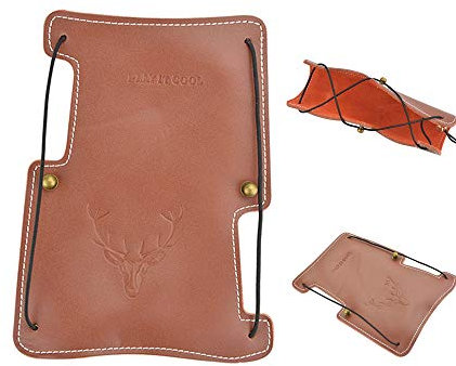 ZSHJGJR Bogenschießen Armschutz aus Leder Traditioneller Armschutz Armschoner mit Verstellbaren Trägernals für Bogensport Zubehör
