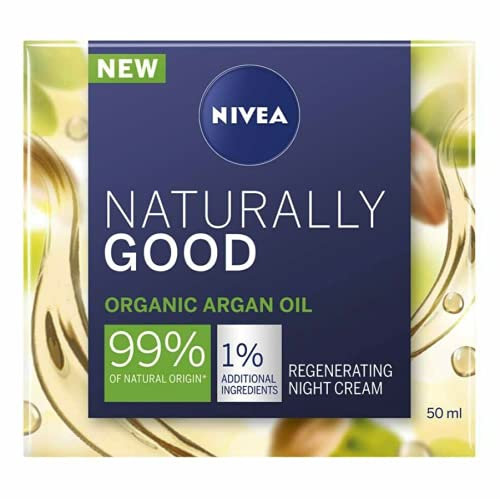 Nivea Natural Balance Regenerierende Nachtpflege, 1er Pack (1 x 50 ml), spendet intensive Feuchtigkeit, Nachtcreme für jeden Hauttyp