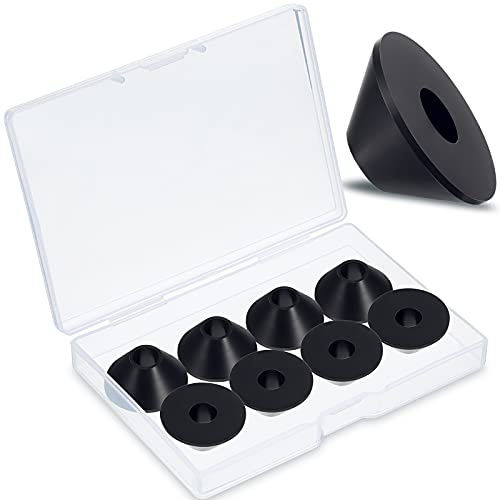 Xuniea 8 Pieces Non Slip Toilet Seat Hinge Fittings 8 mm Rubber Fittings Washer Rubber Cone Toilet Seat Hinge Fitting Replacement Black Fixture for Loose 0.98 x 0.39 Inch | Non Slip, Replacement Black Fixture, Hand Tighten, No Tools, Fix Loose Seats, Sturdy, Durable, 0.98 x 0.39 Inch