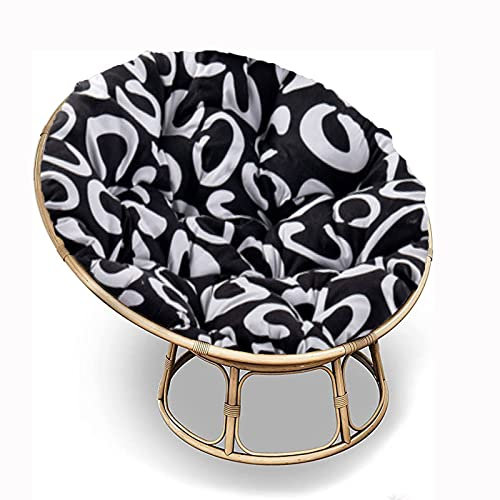 SRHWBF Papasan-Sitzkissen Polster Bodenkissen für Schwingsessel Stuhlkissen Für Innen Balkon Draussen Patio Garten (NUR Kissen) (F16 Ø140cm/55.1 in)
