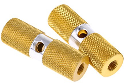 Easnea BMX Stunt Scooter Pegs Legierung Zylinder Fahrrad Achse Fußrasten 3/8 Zoll 10 mm Gold