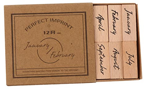 STOBOK Stempelset Holzstempel Alphabet Selbstgemacht Bastelstempel Scrapbooking Satz für Tagebuch Notizen Grußkarten Dekoration 1 Satz Hölzern Glatt Poliert Feine Schnitzlinien Klare Druckoberfläche