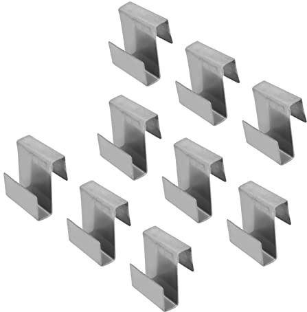 50pcs Glass S Clips, Stainless Steel Glass Window Fixing Overlap S Clips Greenhouse Glass Fixing Replacement Glass Frame Clamp Glazing Clips Glass Frame Fixing Clamp