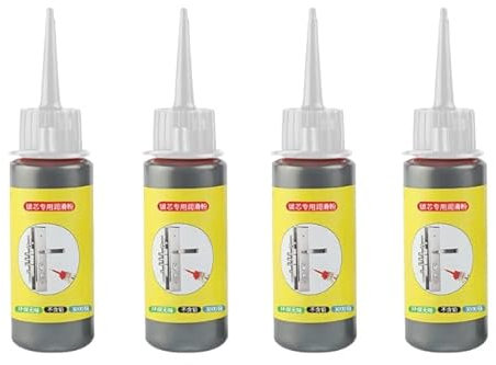 Anloximt 4Pack Graphit Schmiermittel Pulver 60ml Trocken Pulver Graphit Schmiermittel Tür Trocken Graphit Schmiermittel Schloss Scharnier Schmiermittel für Fenster Führungen Schlüssel Schlösser