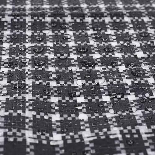 SXBHDM Hochleistungs-wasserdichte Plane PE-Kunststoffplanen-Abdeckfolie - Schwarz und Weiß(1.5x2m)