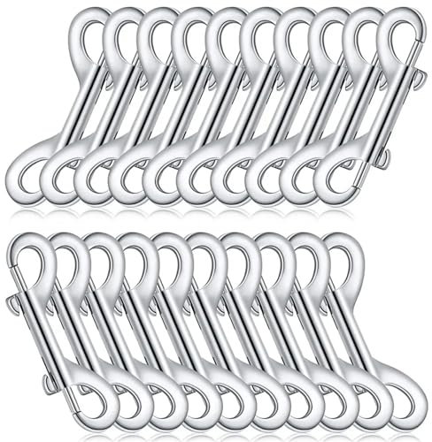 GeRnie 20 stücke Zink-Legierung Tauchen Doppel Ende Bolzen Karabiner Haken Clips Boot Hardware Karabiner Swivel Doppel Ended Bolzen Snap