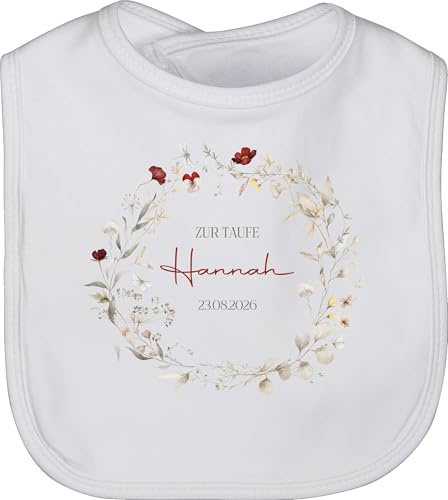 Baby Lätzchen - Taufgeschenkideen | Taufgeschenk | Taufe | Taufdatum | Tauf Name personalisiert - Unisize - Weiß - konfirmation taufe￼ taufgeschenke taufname kommunion personalisierte firmung