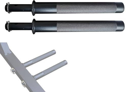 Yiustldd 1 Paar Parallelbarren-Einsteckstange, Halterung Für Langhantelständer, Halterung Für Gewichtsscheiben, Haken Für 3X3-Zoll-Rohr-Power-Racks Und 1-Zoll-Loch