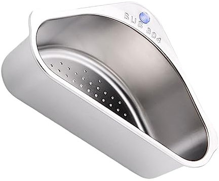 KICHOUSE 1pièce Panier à Fruits Acier Inoxydable Forme De Triangle Évier Drain Basket pour Légumes Et Fruits