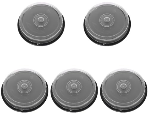 Angoily Cd Storage Holder Dvd Storage Box for 5 Cases Portable Disc Case for Cd Dvd Cd Organizer for Desktop Bookshelf Home Cinema Accessories 5.55 X 5.55 X 6.30in
