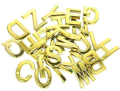 Homoyoyo 26 Stück Tür-alphabet-zeichen Selbstklebende Buchstabenschilder Für Haus Und Briefkasten Aus Robustem Harzmaterial Geeignet Für Innenhof Und Garten Hochwertig Verarbeitet Für Langl