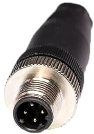 M12 4 polig D Code männlicher Stecker, 12 mm Sensorkabelstecker Gewindesicherung M12 Aviation Stecker Rundsteckverbinder IP67 Wasserdicht Industrieller Rundstecker für den Außenbereich