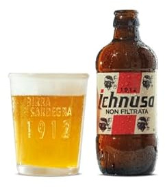 Ichnus Original Beer Glasses, Set of 6, 20 cl, Sardinian Collection 1912, Dishwasher Safe