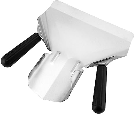 Mango de acero inoxidable para hielo y caramelos, multiusos, pala multiusos para alimentos secos y freír para el hogar, doble mango