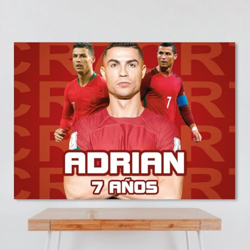 Cartel Personalizado Ronaaldoo 100x80 cm, Pancarta Cumpleaños, Decoracion Ronaaldoo