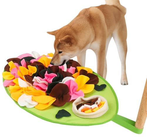 Schnüffelmatte für Haustiere - Intelligentes Leckerli-Spender-Spielzeug, farbenfrohe Schnüffeldecke für Hunde, weiches, waschbares Trainingspad | Interaktives Puzzle zur Förderung der Futtersuche, men