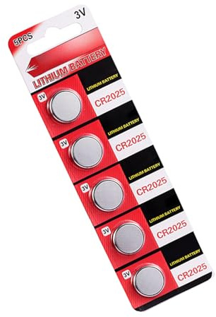 NONGYU Multipacks de 5/10 pilas de botón de litio CR2025 de 3 V, fuentes de alimentación CR2025 de 3 V, batería de botón para dispositivos electrónicos