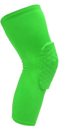 KHASCBNF Sports Knee Pads 1PC Sports Safety Knee Pad Anti-collision Ventilation Volleyball Basketball Kneepad Compression Socks Honeycomb Wraps Brace(Green-long,L)