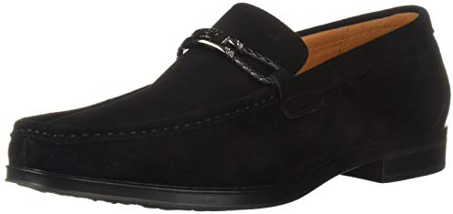 Stacy Adams Neville - Mocasines sin Cordones para Hombre, Gamuza Negra, 16 M US
