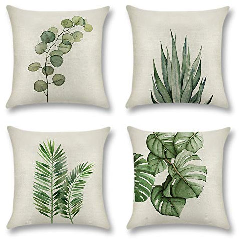 JOTOM Dekorative Kissenbezug Kissenhülle Frühling Sommer Herbst Winter für Fall Sofa Dekokissen Sofakissen Bezug Auto Home Bed Büro Cafe Garten Outdoor 45 x 45 cm 4er Set