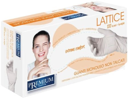 XanitaliaPro Guanti in lattice senza polvere, taglia S