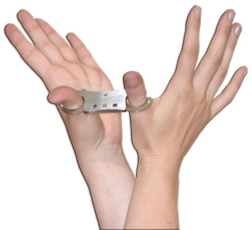 Honeylust - Metall Daumenfessel abschließbar – BDSM Daumenschellen Set, verstellbare Finger- & Zehenfessel, Fetisch Sexspielzeug für SM Bondage, Paare & Dom/Sub Rollenspiele