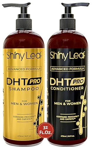 Shiny Leaf Dht Shampoo und Conditioner für Damen und Herren, Formel Pro mit Procapil und Capixyl, Dht-Blocker, für Männer und Frauen, Haarwachstum, 16 Flaschen