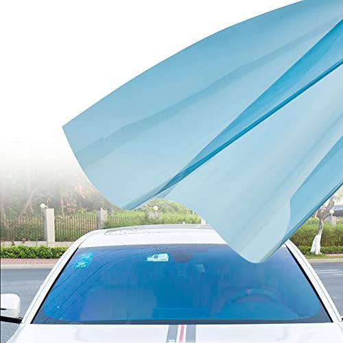 AuMoHall Blaue Tönungsfolie für Autofenster, 70 % VLT-Sonnenschutz, 100 x 150 cm
