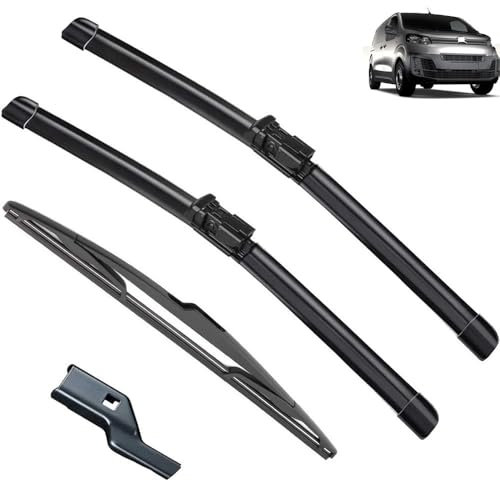 Compatible con Citroen Jumpy Berlingo B9 2008-2017 26+16+14 limpiaparabrisas trasero delantero cepillos cortador accesorios 2013 2014 2015 2016 2017